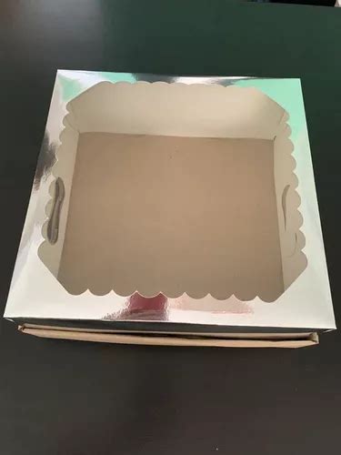 Caja Para Desayuno O Torta Con Visor Plateada X X X U Mercadolibre