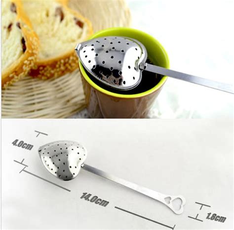 Kitchen Tools Creative Stainless Steel Heart Shape Tea Infuser Teaspoon