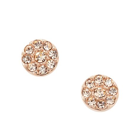 Boucles d oreilles Fossil Acier doré rose Collection Sadie JF00830791