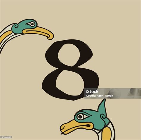 8 Symbol Number Eight Lindisfarne Calligraphy In Majuscule Celtic ...