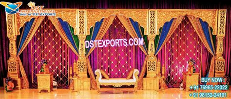 Marvelous Bollywood Pillars Reception Stage Decor Dst International