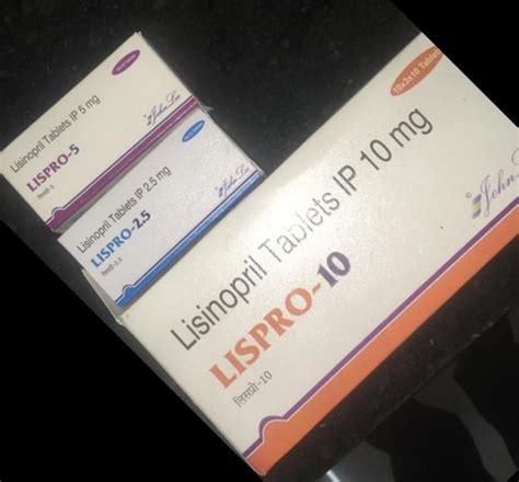 LISPRO Lisinopril Tablets Packaging Size 1X10 At Rs 78 Strip In