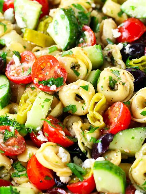 Greek Tortellini Pasta Salad With Feta Cheese Taste And See