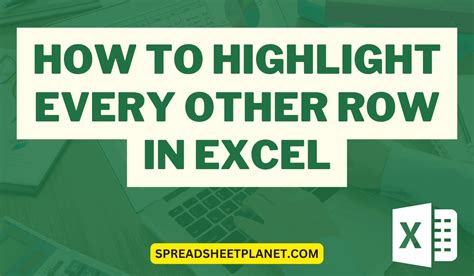 How To Highlight Every Other Row In Excel Conditional Formatting And Vba