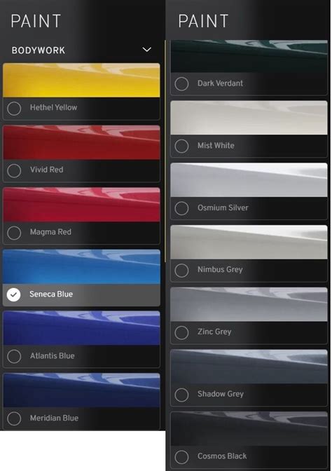 Additional New Colours Now On Emira Configurator Interior Exterior