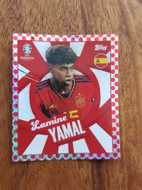 Topps Uefa Euro Em Germany Sticker Euro Border Rot Esp Ptw Lamine