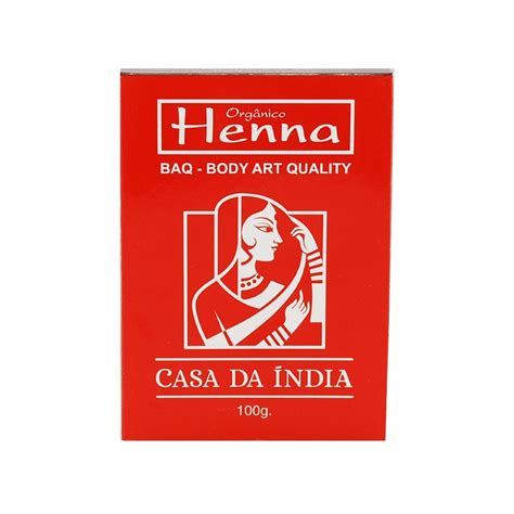 HENNA Powder BAQ ART QUALITY Orgânica Casa da Índia Para Cabelos Ruivos