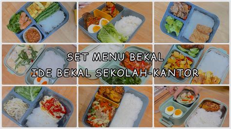 Set Bekal Ide Bekal Sekolah Kerja Set Masakan Harian Menu Terakhir