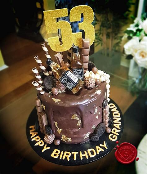 Drip Cake With Jack Daniels And Chocolates Sweet House Studios Gold