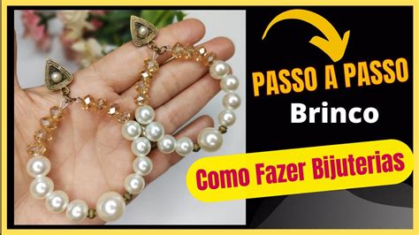 Como Fazer BIJUTERIAS PASSO A PASSO Brinco YouTube