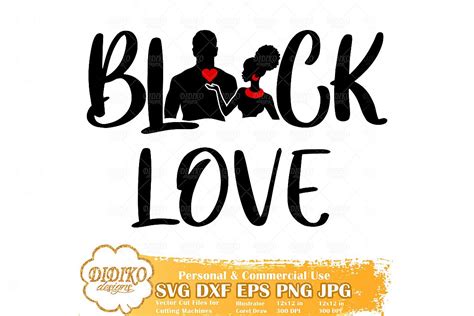 Black Love Svg Valentine Black Couple Svg Afro Woman Svg 532838 Cut Files Design Bundles