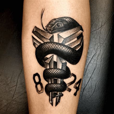 Black Mamba Snake Tattoo