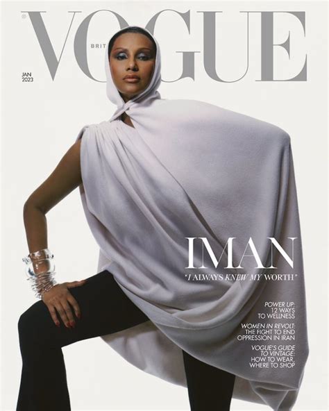 Iman Vogue UK January 2023 Cover Photos