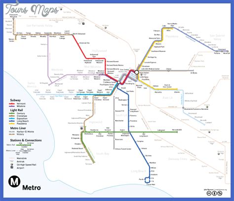 Los Angeles Subway Map - ToursMaps.com