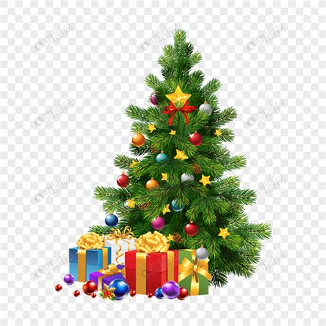 Christmas Tree Tree Gift Box Gift PNG Transparent Background And