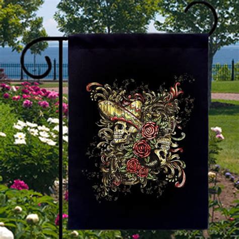 Catrina Skull Sombrero Lover New Small Garden Yard Flag, Day of the ...