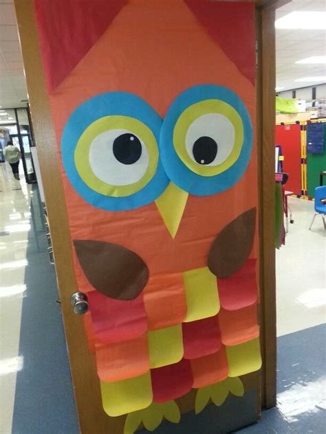 Fall Is A Hoot Owl On The Door Elementary School Door Decoration