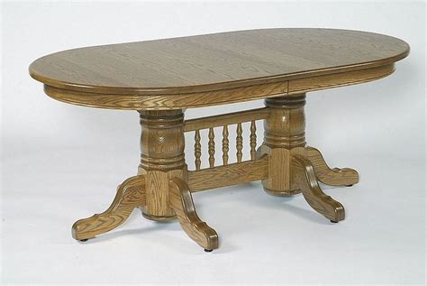 72 Double Pedestal Oval Dining Table With Center From Dutchcrafters