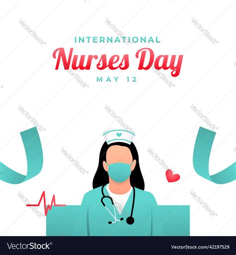 Happy Nurses Day Design Background For Greeting Vector Image