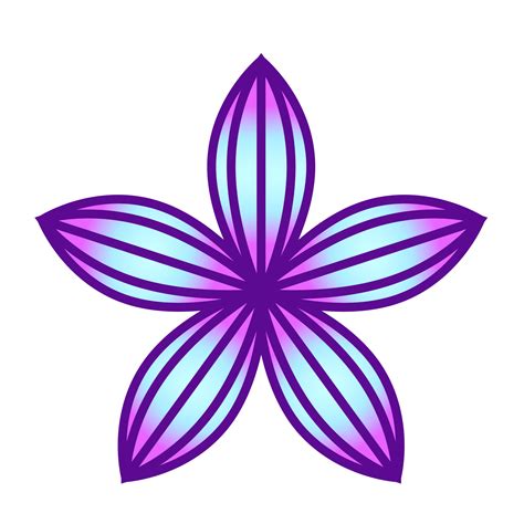 Botanical Icon With Vibrant Colors And Gradient Png With Transparent