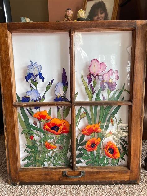 ORDER YOURS Poppy/iris Window - Etsy