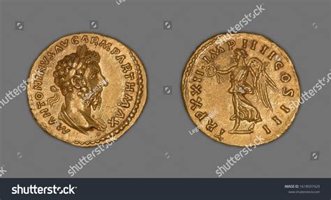 Aureus Coin Portraying Emperor Marcus Aurelius Stock Photo 1618597429 ...