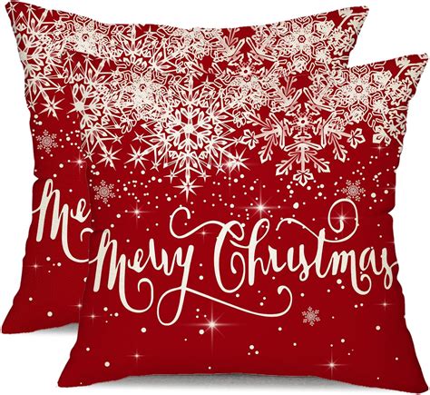 Amazon Dfxsz Christmas Pillow Covers X Winter Merry Christmas