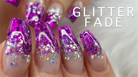 20 Glitter Fade Acrylic Nails Png Acrylic Nail Kit