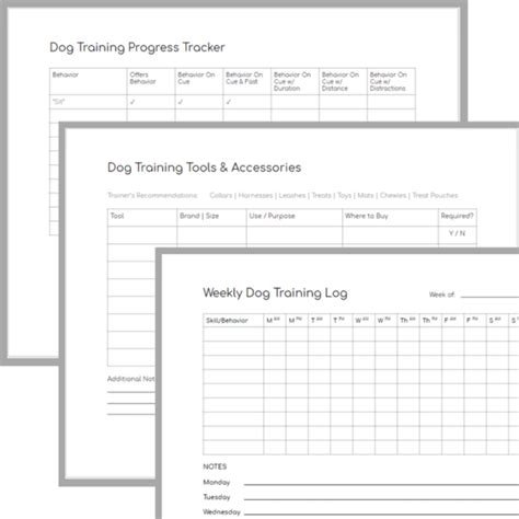 Printable Dog Training Plan Template