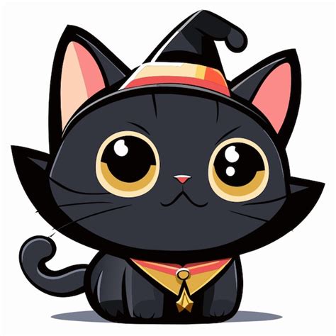 Desenho Animado De Gato Preto Bonito Em Uma Ilustra O Vetorial De