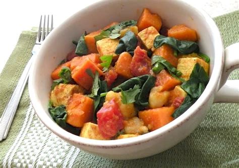 Easy Curried Sweet Potatoes And Tofu