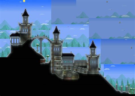 Castle Or Prison Terraria Terraria Castle Terraria House Design