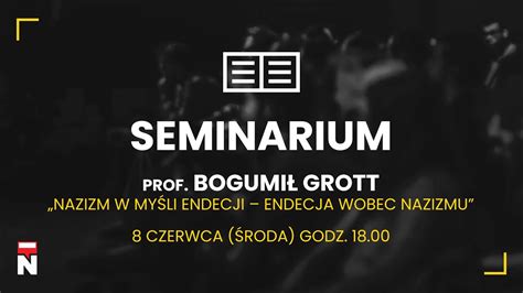 Prof Bogumi Grott Nazizm W My Li Endeckiej Endecja Wobec Nazizmu