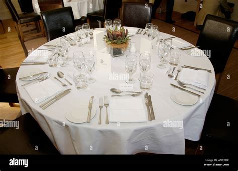 Formal table setting for lunch in Angel Hotel during Abergavenny Food ...