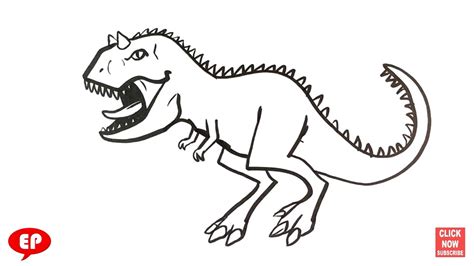 How To Draw Carnotaurus Jurassic World Easy Pictures To Flickr