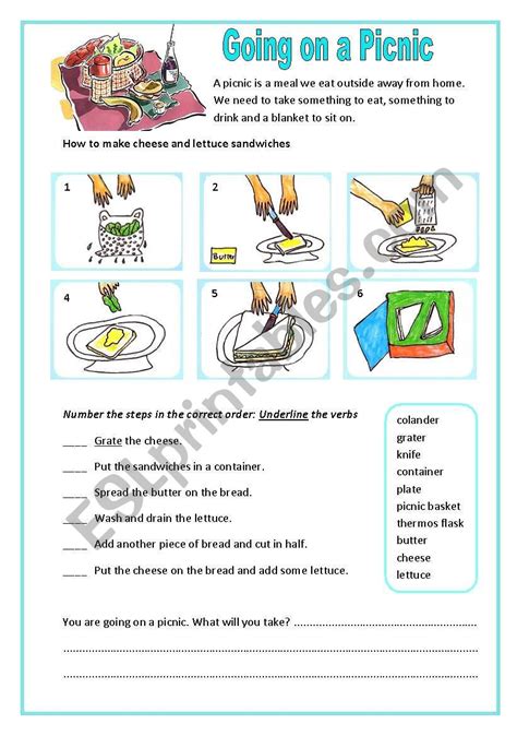 Going On A Picnic ESL Worksheet By Apodo