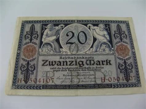 Reichsbanknote Banknote Deutschland Berlin Mark R Eur