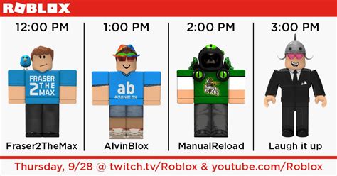 Roblox on Twitter: "You won’t believe today’s lineup! See ...