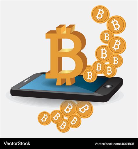 Bitcoin design Royalty Free Vector Image - VectorStock