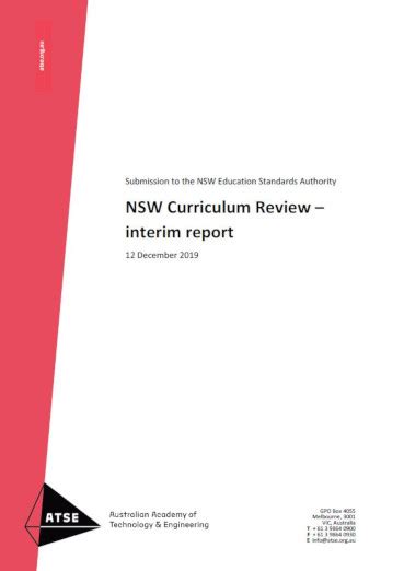 Submission To The NSW Education Standards Authority ATSE