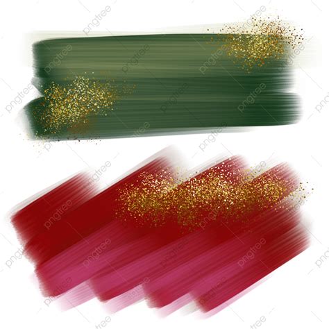 Watercolor Brush Stroke Hd Transparent Rectangle Red And Green Paint