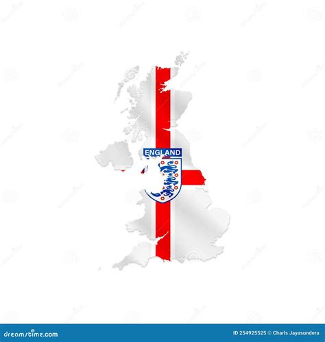 England Football Logo Map with Flag I Stock Illustration - Illustration ...