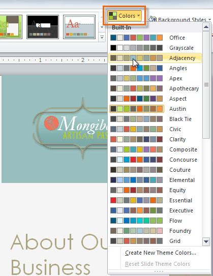 Powerpoint 2010 Modifying Themes