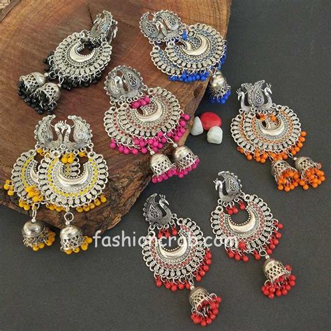 Traditional Peacock Design Earrings For Women Fashioncrab