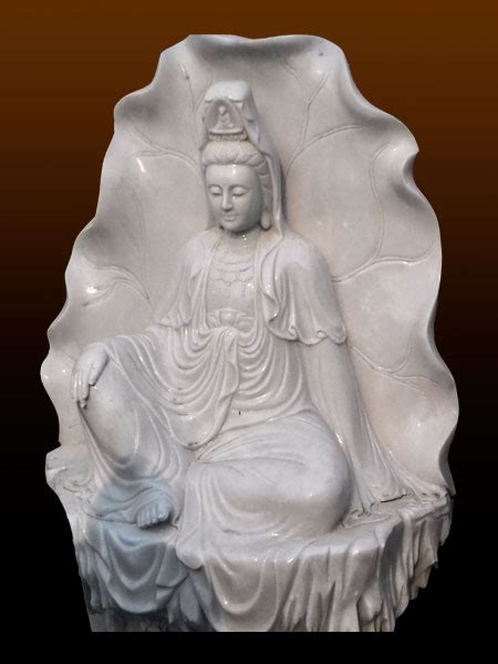 Dsf P Royal Ease Kwan Yin Buddha Marble Statue Danang Sculpture