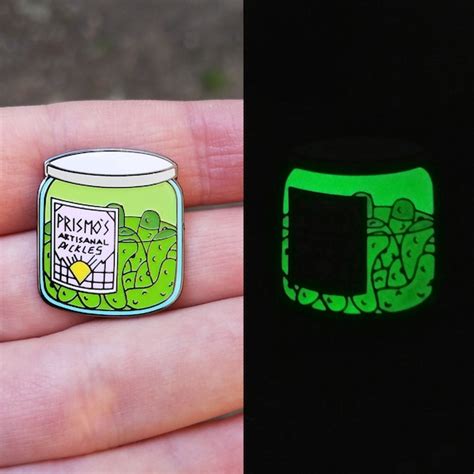 Prismo Pickles Glow In The Dark Hard Enamel Pin Adventure Time Etsy