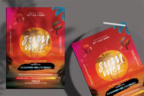 Summer Beach Event Free Flyer Psd Template Studioflyers Hot Sex Picture