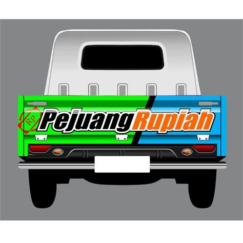 Jual Decal Sticker Pintu Bak Belakang Pickup Grand Max Bisa Custom Nama