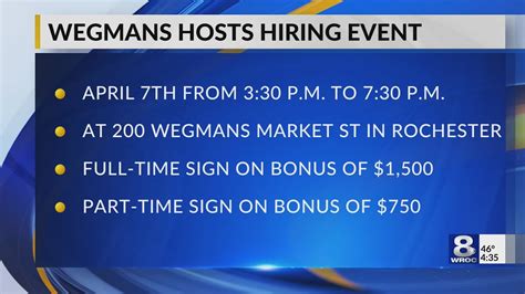 1500 Sign On Bonuses At Wegmans Hiring Event Youtube