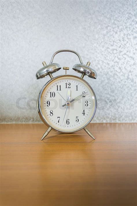 table clock   bedroom stock image colourbox